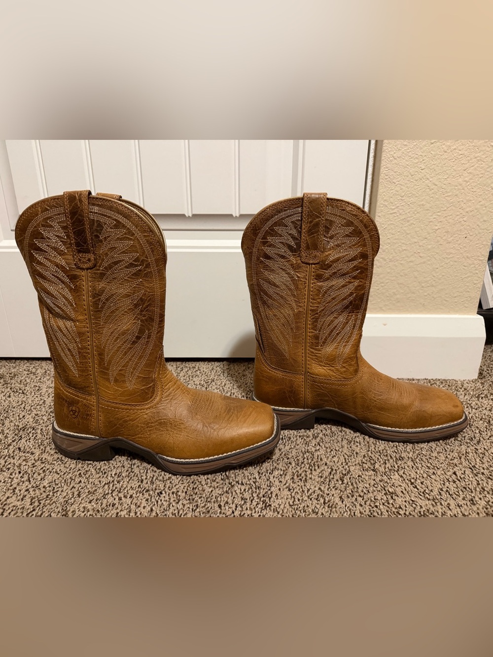 Ariat Women’s Western Work Boots Brown Leather 9.5B NEW
